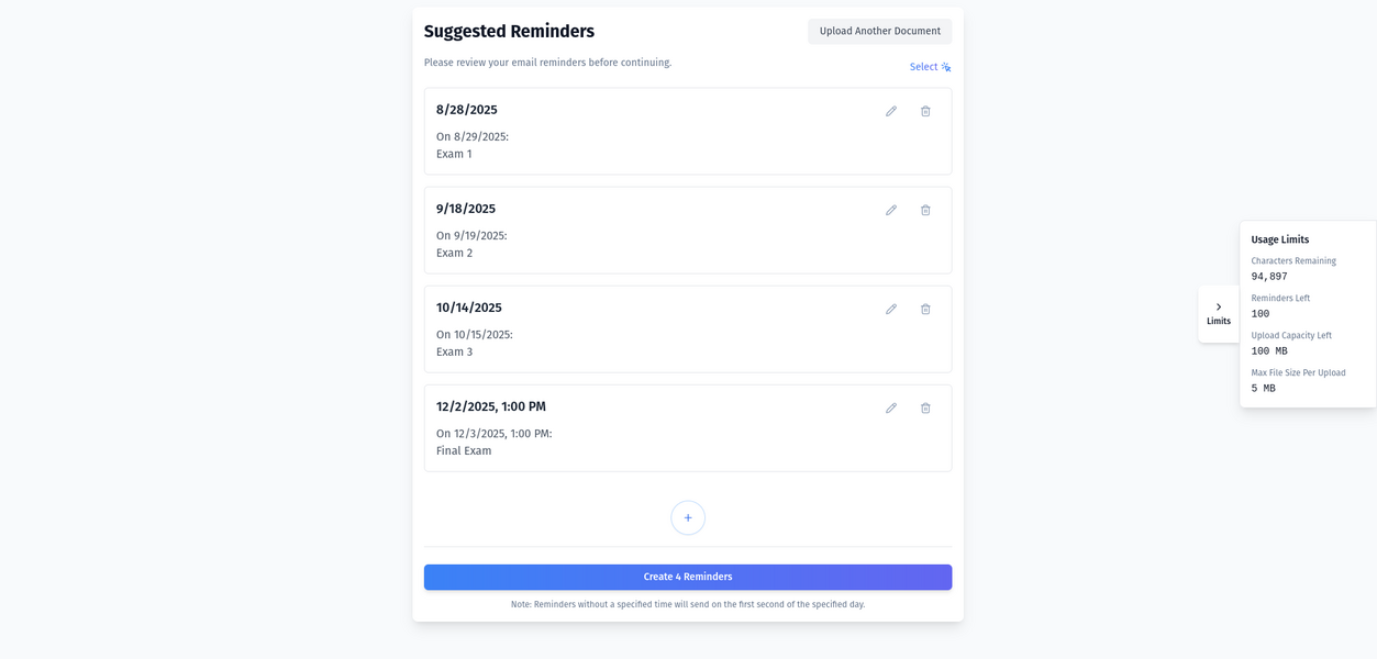Review Reminders